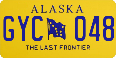 AK license plate GYC048