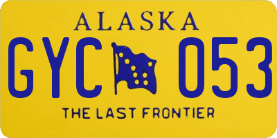 AK license plate GYC053
