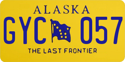 AK license plate GYC057