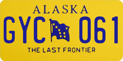 AK license plate GYC061