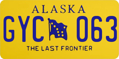 AK license plate GYC063