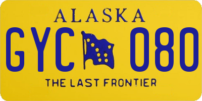 AK license plate GYC080