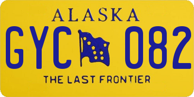 AK license plate GYC082