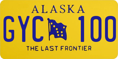 AK license plate GYC100