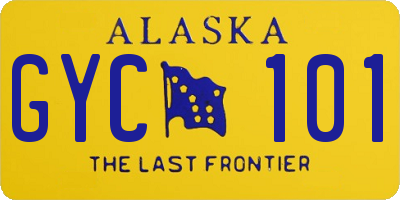 AK license plate GYC101