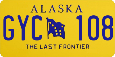 AK license plate GYC108