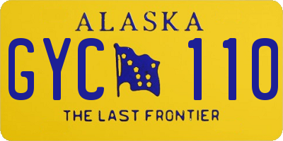 AK license plate GYC110