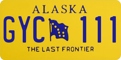 AK license plate GYC111