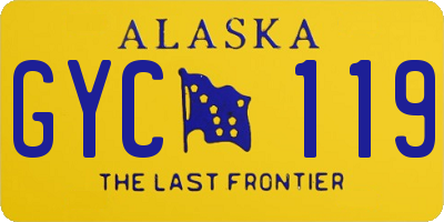 AK license plate GYC119