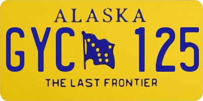 AK license plate GYC125