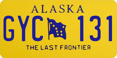 AK license plate GYC131