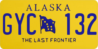 AK license plate GYC132