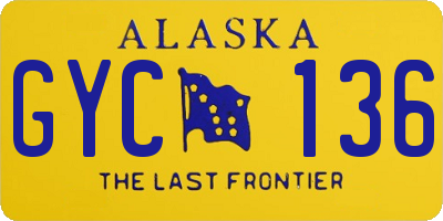 AK license plate GYC136