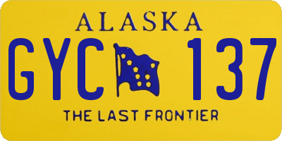 AK license plate GYC137