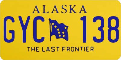 AK license plate GYC138