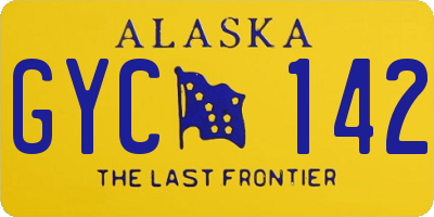 AK license plate GYC142