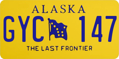 AK license plate GYC147