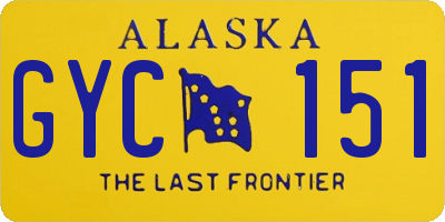 AK license plate GYC151