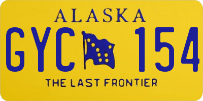 AK license plate GYC154
