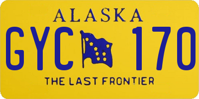 AK license plate GYC170