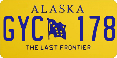 AK license plate GYC178