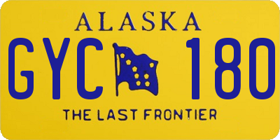 AK license plate GYC180