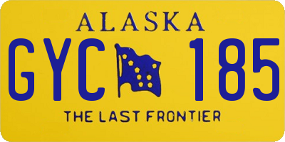 AK license plate GYC185