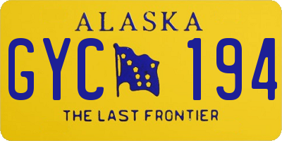 AK license plate GYC194
