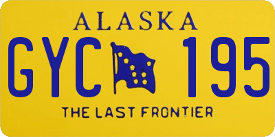 AK license plate GYC195