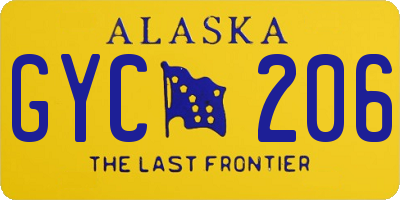 AK license plate GYC206