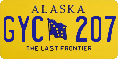 AK license plate GYC207