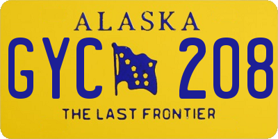 AK license plate GYC208