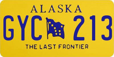 AK license plate GYC213