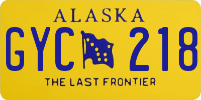AK license plate GYC218