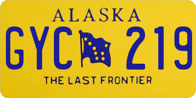 AK license plate GYC219