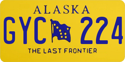 AK license plate GYC224