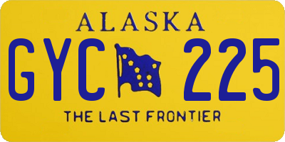 AK license plate GYC225