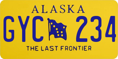 AK license plate GYC234