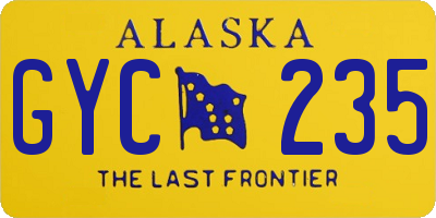 AK license plate GYC235