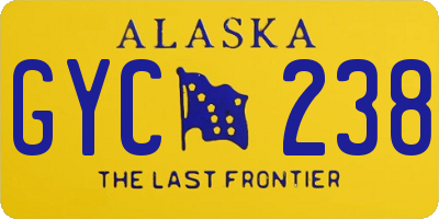 AK license plate GYC238