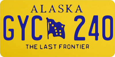 AK license plate GYC240