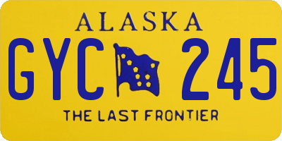 AK license plate GYC245