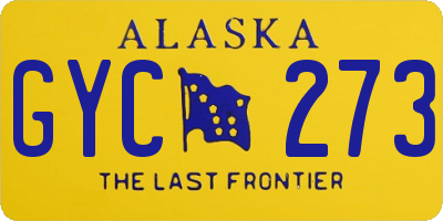 AK license plate GYC273