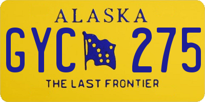 AK license plate GYC275