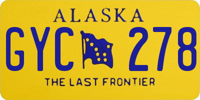 AK license plate GYC278