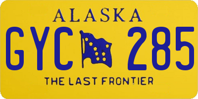 AK license plate GYC285