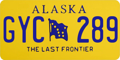 AK license plate GYC289