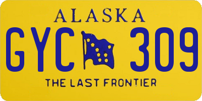 AK license plate GYC309