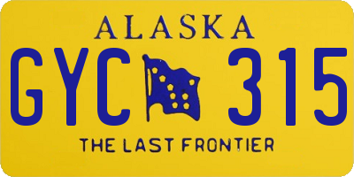 AK license plate GYC315