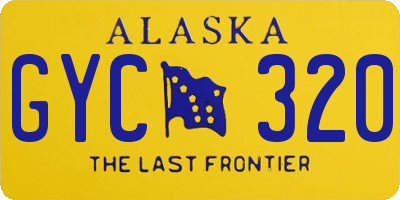 AK license plate GYC320